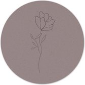 Muurcirkel minimal flower Ø 120 cm / Forex