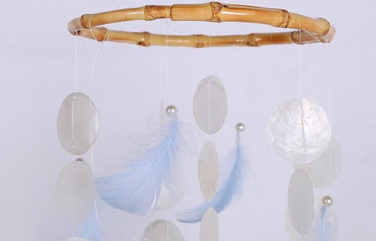 Dromen Vanger - Dream Catcher - Groot - Indianen Deco Droomvanger Veren - Wit - Scandinavisch