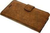 Made-NL vijf pasjes (iPhone 12 Pro Max) book case zacht soepe bruin vintage leer schijfmagneet