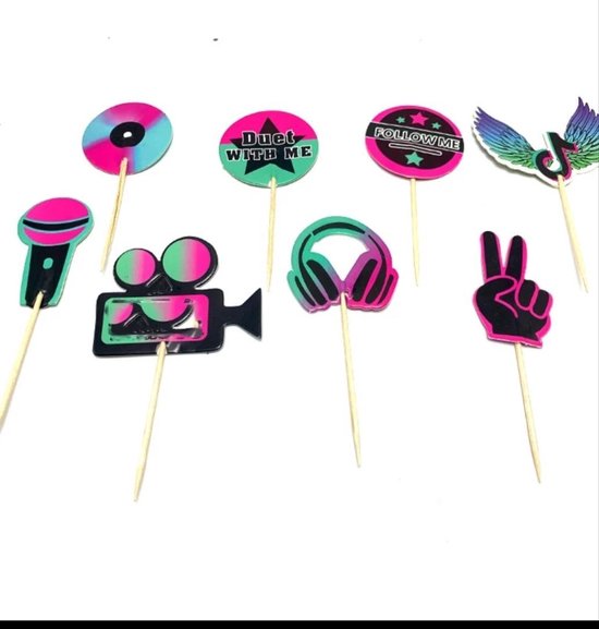 Tik Tok Cupcake Decoration Anniversaire Soiree A Theme Soiree Ados Bol Com