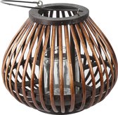 Windlicht Omara 30x30x26 cm hout - bruin