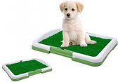 Bac à litière pour chiens - Puppy - Chat - Lapin - Kunstgras - Toilette d'intérieur - 34 cm x 47 cm x 6 cm- Animal