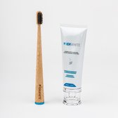 Igywhite® Charcoal tandpasta- Houtskool tandpasta-Zwarte tandpasta-100% veilig-Witte tanden-Met Bamboe tandenborstel