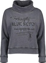 Blue Seven dames sweater grijs met kol - Maat M