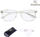 Steadline Computerbril UV400 – Blauw Licht bril TR90 – Blue Light Glasses – Zonder Sterkte – Unisex – Transparant