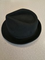 Zwarte hoed 58 cm ( 100 % wol )