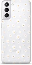 Samsung Galaxy S21 Plus hoesje TPU Soft Case - Back Cover - Madeliefjes