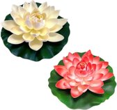 Fontics® Lotus kunstbloemen voor in Vijver - Springbok Verfraaiing - Tuin Decoratie - Vijver Decoratie Draaiend - Lotus Bloem - Kunstbloemen