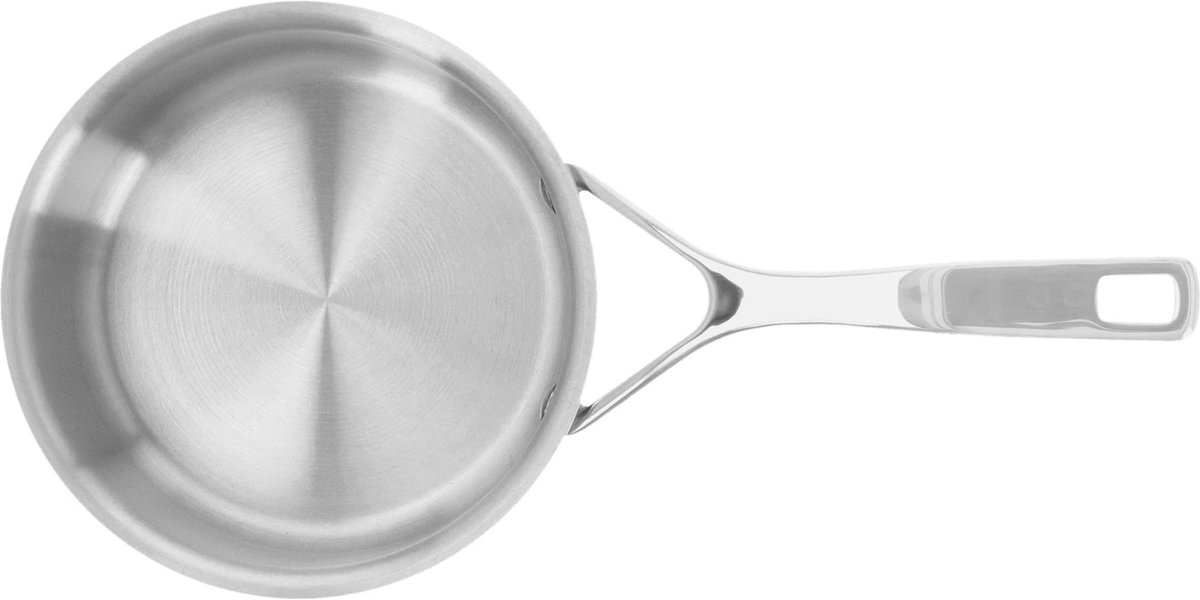 Demeyere kookpot Essential 5 - pot uit roestvrij staal met deksel, geschikt voor alle warmtebronnen incl inductie, energiezuinig met snelle warmtegeleiding, 30 jaar garantie - 22 cm