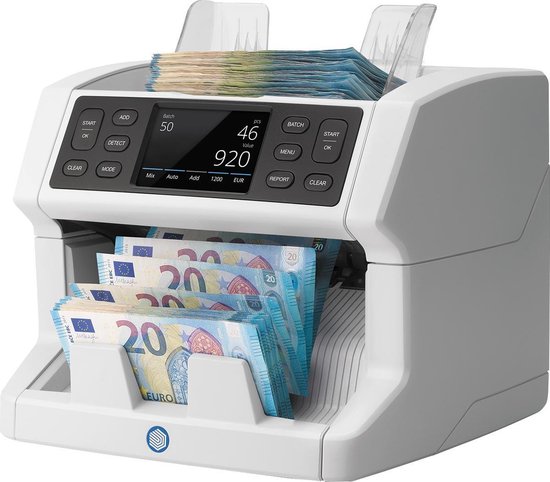 Safescan 2850 Geldtelmachine die snel gesorteerde biljetten telt - Biljettelmachine met 3-voudige valsgelddetectie - Biljetteller met meertalige interface - Safescan