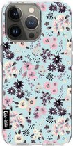 Casetastic Apple iPhone 13 Pro Hoesje - Softcover Hoesje met Design - Flowers Pastel Print