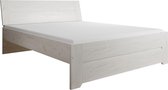 Meubella - Tweepersoonsbed Aversa - Wit eiken - 160x200 cm