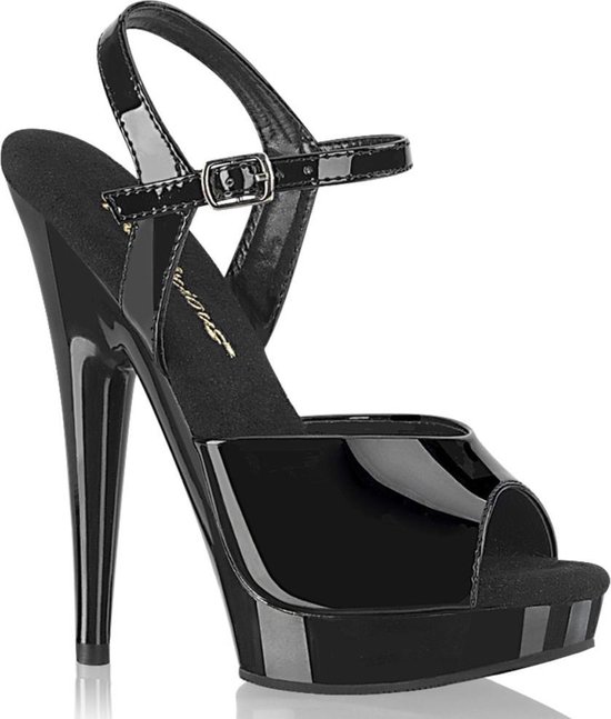 Fabulicious - SULTRY-609 Sandaal met enkelband, Paaldans schoenen - US 14 - 45 Shoes - Zwart