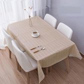 Tafelkleed 137 bij 180cm Plastic Bruine Ruit