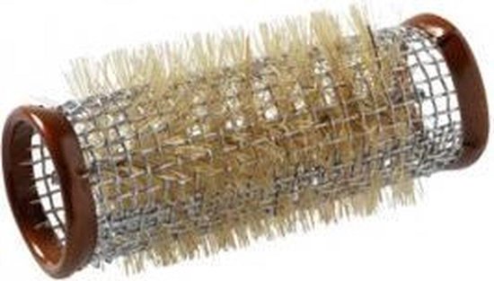 HairCare - Rouleaux de fil à vagues - Métal - 25 mm - 12 pièces - Coiffeur - Coiffure - Cheveux - Marron