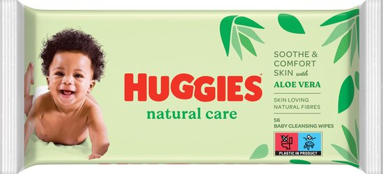 Huggies billendoekjes - Natural Care - 10 x 56 stuks -  560 doekjes - voordeelverpakking - Huggies