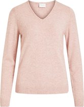 Vila Trui Viril V-neck L/s  Knit Top - Noos 14042769 Pale Mauve/melange Dames Maat - L