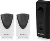 SecuFirst DID701BB+  Slimme Wifi deurbel met camera met 2 draadloze gongen Zwart - 1080P