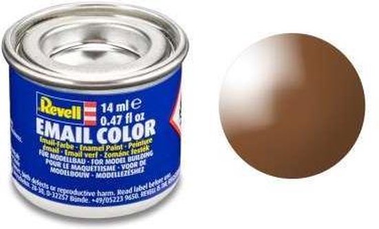 Revell #80 Mud Brown - Gloss - RAL8003 - Enamel - 14ml Verf potje