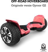 Originele Gyroor G2- Off-road hoverboard 8.5inch- UL 2272 hoogste niveau veiligheidskeuringscertificaat – uniek App funcite - Bluetooth speakers.-Mat rood