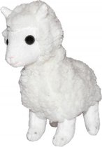 knuffel alpaca junior 13 cm pluche wit