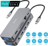 Sounix® 11 in 1  - USB-C Hub Adapter - 4K UHD HDMI - VGA - USB 3.0 - Docking Station
