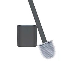 foto van Aqua Laser Toiletborstel - Inclusief Houder & Bevestigingsmaterialen - Grijs/Zwart