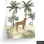 Studio Dinkie Poster A4 Jungle getekend | Luipaard | Babykamer | Kinderkamer | Decoratie