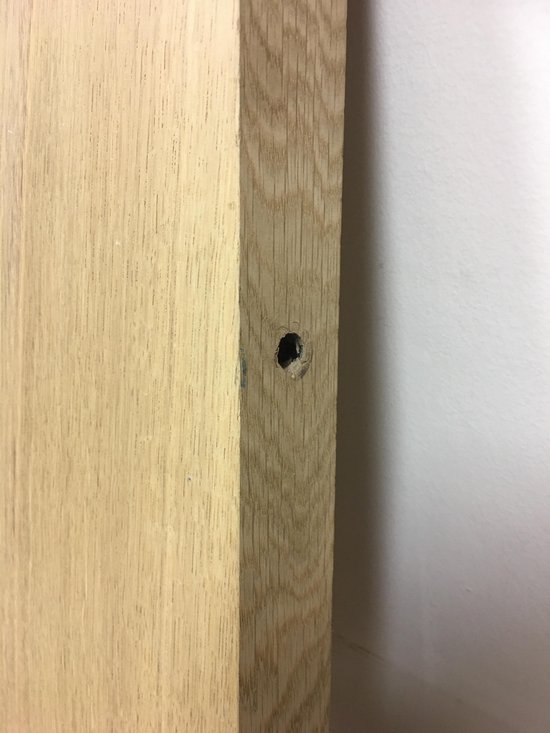 Wandplank zwevend eiken boomstam 80 x 20 cm - Eikenhouten wandplank - Wandplank - Zwevende wandplank - Fotoplank