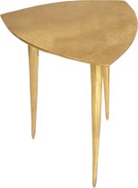 Sunfield bijzettafel | metalen decoratietafel Alster | 35x46x35 cm driehoekig | klassiek design aluminium | goud
