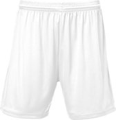 Masita | Sportbroek Dames & Heren - Short Belize - Voetbalbroek - Zonder binnenslip - WHITE - XXL