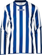 Masita | Sportshirt Barça Lange Mouw Dames & Heren Shirt Licht - Stevig - 100% Polyester - ROYAL BLUE/WHIT - XXXL