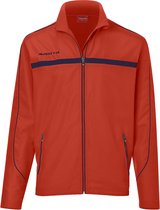 Masita | Trainingsjack Dames & Heren Kind - Trainingskleding Voetbal - Comfortabel & Duurzaam 100% polyester - RED/NAVY BLUE - 140