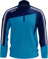 Masita | Zip-Sweater Forza - korte ritssluiting en duimgaten - SKY/NAVY BLUE - M
