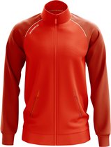 Masita | Trainingsjack Heren - Supreme trainingsvest - Comfortabel Sportvest - Zakken met Rits - Houdt warm - Voelt Licht aan - ORANGE - 140