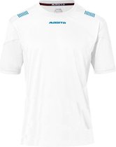 Masita | Sportshirt Heren Korte Mouw - Porto - Wedstrijd - Fitness - Hardloopshirt Heren - Ademend Vocht Regulerend - WHITE/SKY BLUE - S