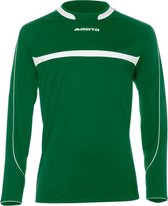 Masita | Sportshirt Brasil Lange Mouw - Vochtregulerend - 100% polyester Duurzaam - Stevig - Groen-Wit - L