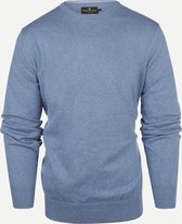 Steppin' Out Herfst/Winter 2021 Trui Cotton Cashmere Rneck Mannen - Regular Fit - Katoen - Blauw (M)