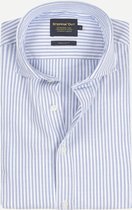 Steppin' Out Herfst/Winter 2021  Brushed Cotton Cutaway Shirt Mannen - Regular Fit - Katoen - Blauw (XXL)