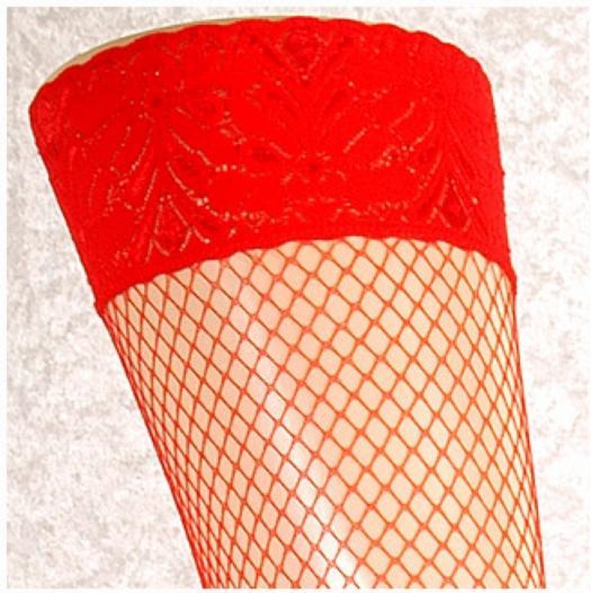 Goedkoopste Clio Hold Ups - Fishnet - Hold Up Kousen - Sexy Chic - T1/2 - M/L - Rood