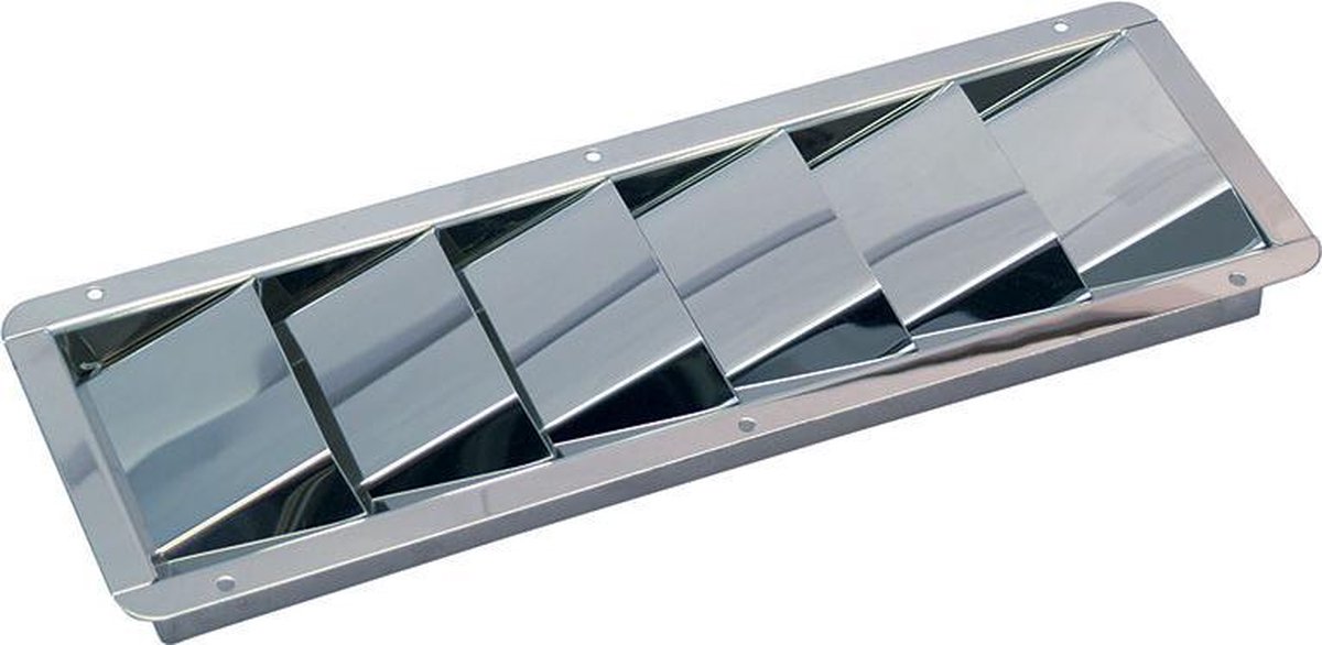 Ventilatierooster met vaste schoepen, 528x113mm RVS-316 (A4)