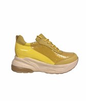 La Pèra Gele Sneaker Dames Trendy Sneakers Dames geel - Maat 38