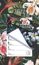 MGPcards - Week Scheurkalender 2022 - Week begint op Zondag - Bloemen - Donkergroen