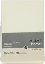 Briljant Home Hoeslaken Jersey Lycra 120 x 220 - Off White