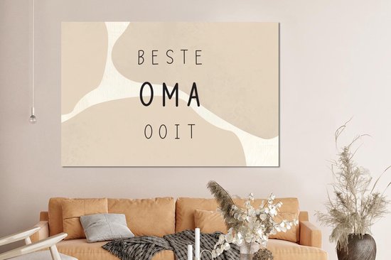 Décoration murale métal - Peinture aluminium industrielle - Dictons - Meilleure grand-mère du monde - Citations - Grand-mère - 150x100 cm - Dibond - Photo sur aluminium - Décoration murale industrielle - Pour le salon/chambre
