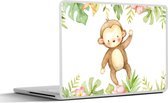 Laptop sticker - 11.6 inch - Aap - Jungle - Waterverf - 30x21cm - Laptopstickers - Laptop skin - Cover