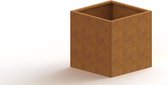 MySteel Cortenstaal plantenbak Miami 700x700 Inclusief Bodemplaat  - Hoogte: 700mm