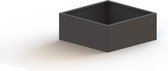 MySteel Gepoedercoat staal plantenbak Miami 1000x1000 Inclusief Bodemplaat - Kleur: RAL9005 (zwart) - Hoogte: 300mm