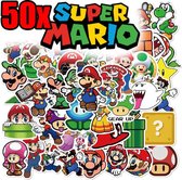 50x Super Mario Stickers - Super Mario Bros - Liugi, Toad, Prinses - Spelfiguren voor op de fiets, beker, laptop, schoolspullen, kamer, etc - School - Kinderen - Stickers - Plakken - Stikker 