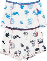 Claesen's Meisjes 2-pack Boxershort- Blauw Eekhoorns Print- Maat 116-122